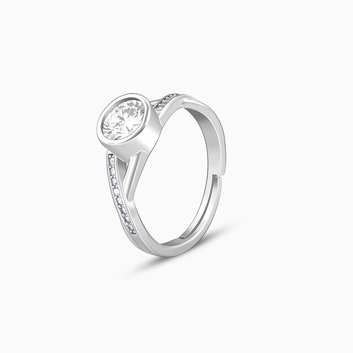 Silver Zircon One & Only Dazzling Ring