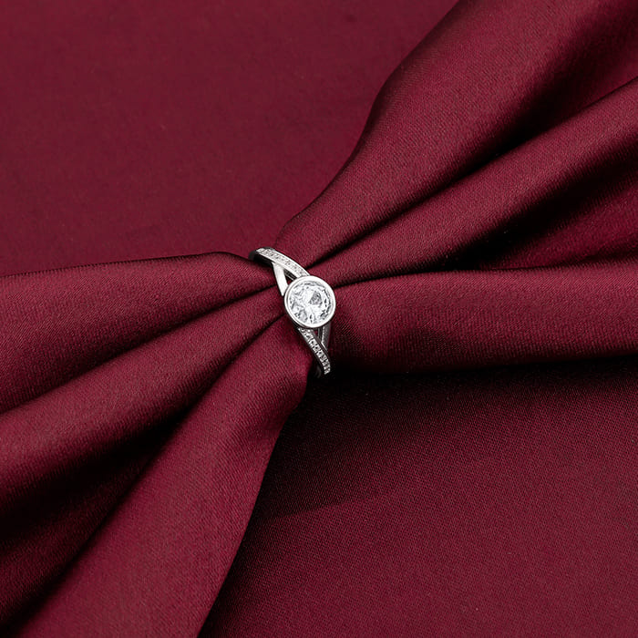 Silver Zircon One & Only Dazzling Ring