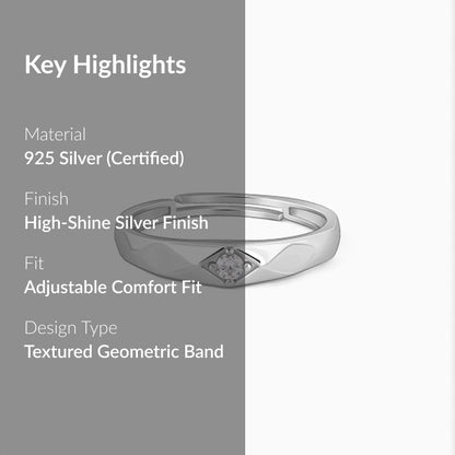 Silver Rugged Ring For Him