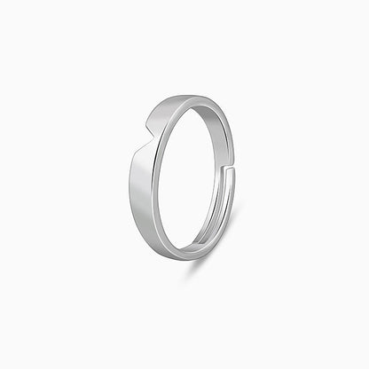 Silver Classic V Ring For Him