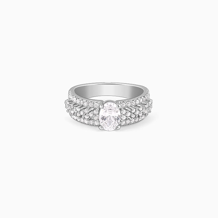 Silver Queen of Hearts Ring