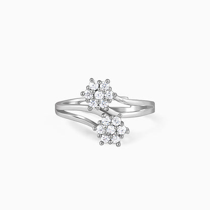 Silver Floral Memory Ring