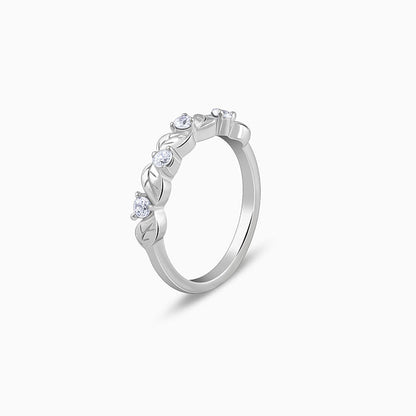 Silver Minimalist Wreath Ring