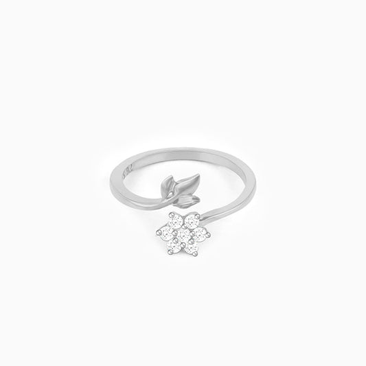 Silver Flower Girl Ring
