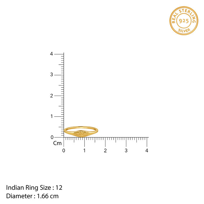 Golden Floral Promise Ring