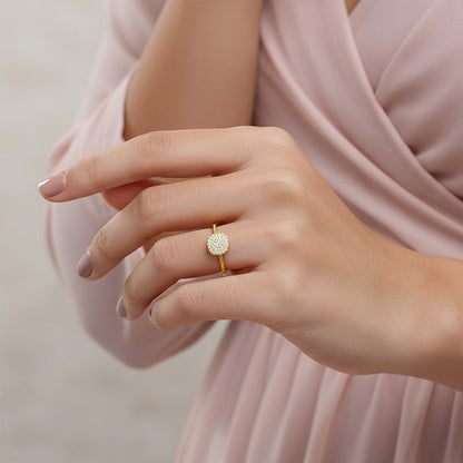 Golden Eternal Square Ring