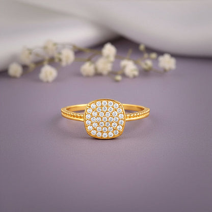 Golden Eternal Square Ring