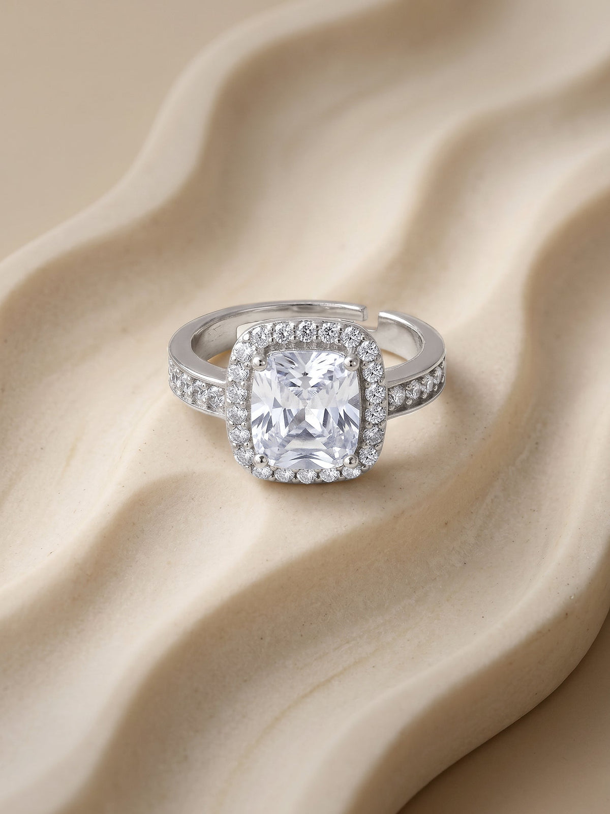 Silver Classic Solitaire Ring