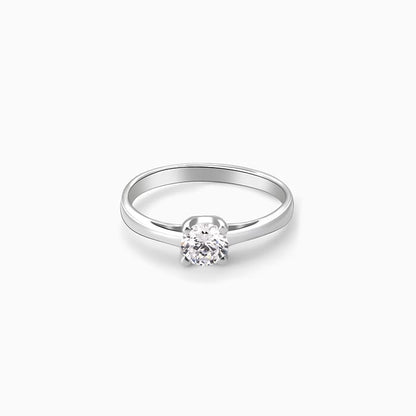 Silver Zircon Trendy Ring