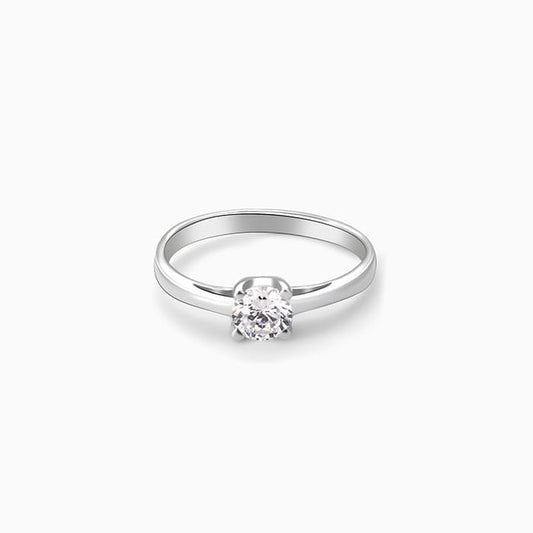 Silver Zircon Trendy Ring