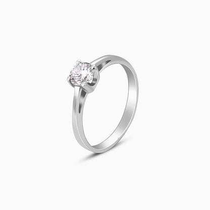 Silver Zircon Trendy Ring