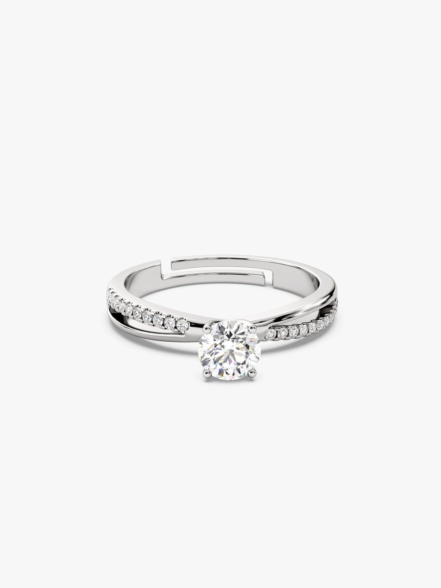 Kriti Sanon Silver Zircon Layered Ring