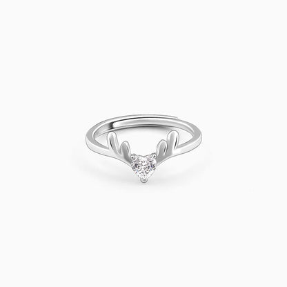 Silver Mystic Deer Ring