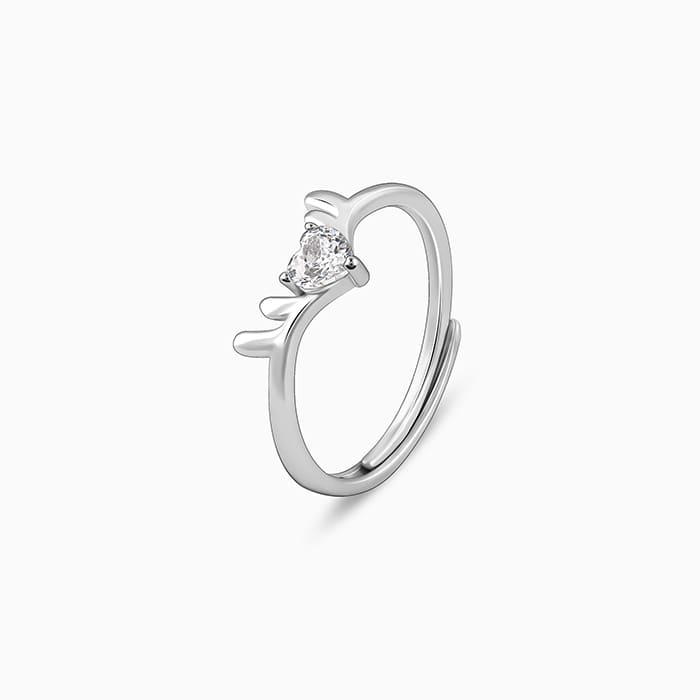 Silver Mystic Deer Ring