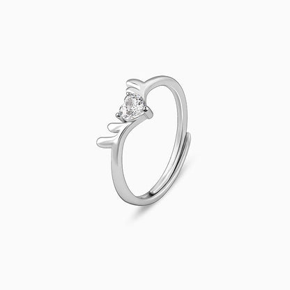 Silver Mystic Deer Ring