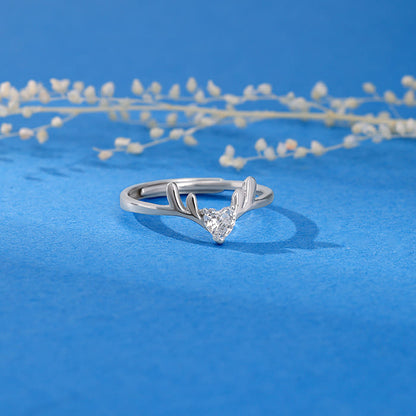 Silver Mystic Deer Ring