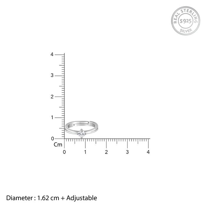 Silver Zircon Love Island Ring