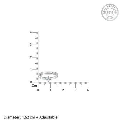 Silver Zircon Love Island Ring