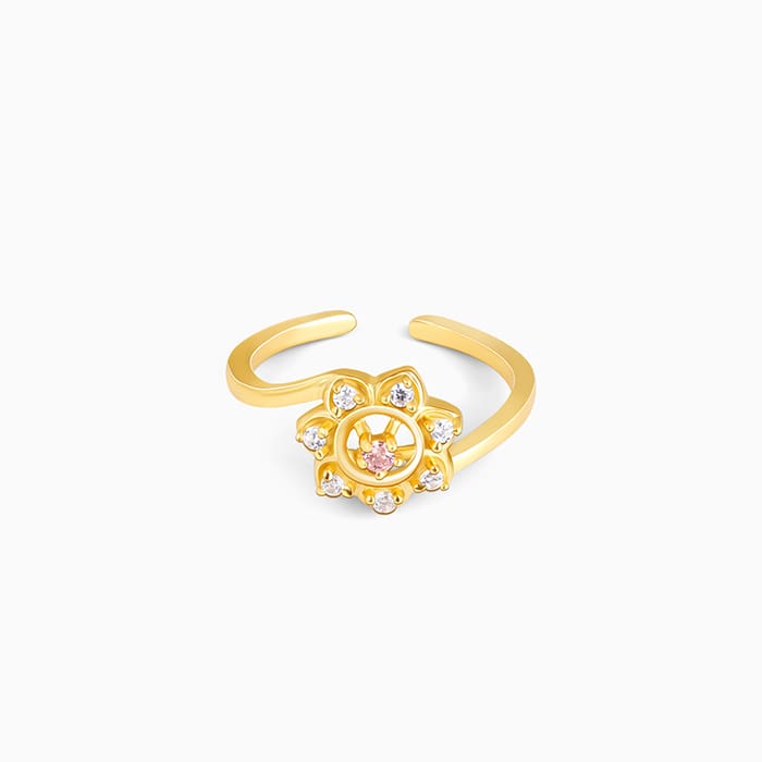 Golden Floral Magic Ring