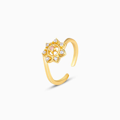 Golden Floral Magic Ring