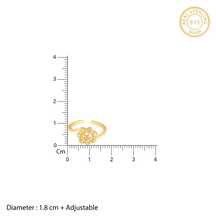 Golden Floral Magic Ring