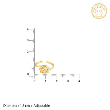 Golden Floral Magic Ring