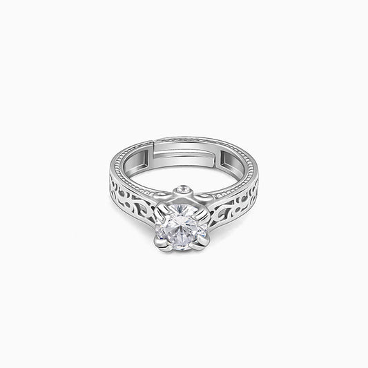 Silver Shine Like A Star Filigree Ring