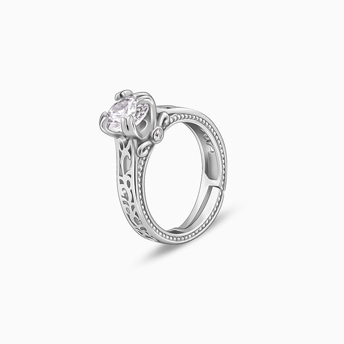 Silver Shine Like A Star Filigree Ring