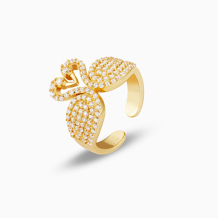 Golden Swan Love Ring