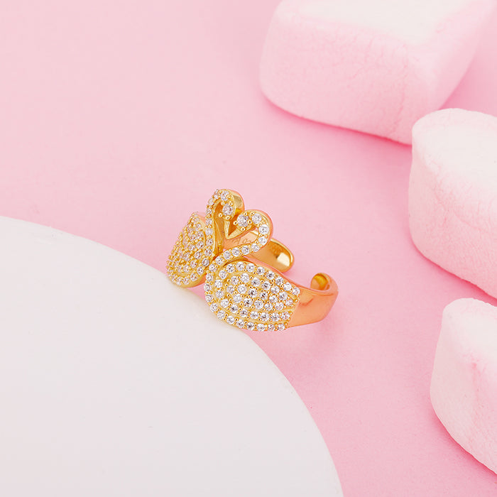 Golden Swan Love Ring