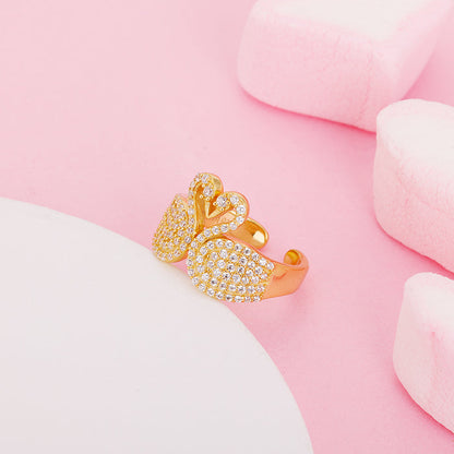 Golden Swan Love Ring
