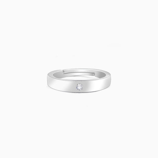 Silver Zircon True Love Ring
