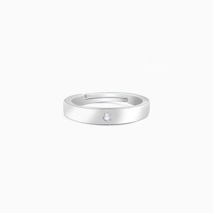 Silver Zircon True Love Ring