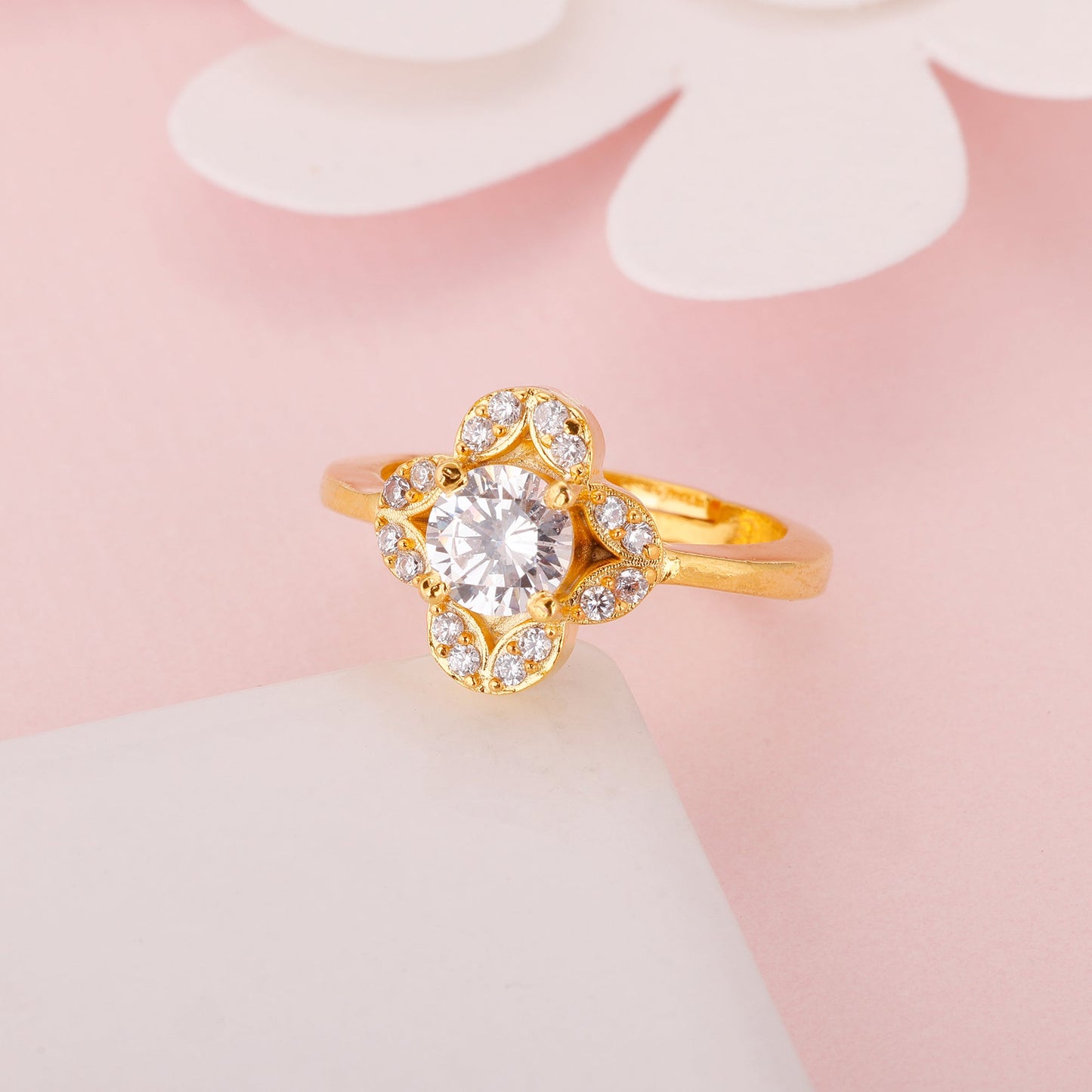 Golden Bountiful Blossom Ring