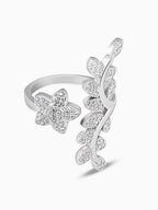 Silver Leaf Statement Ring