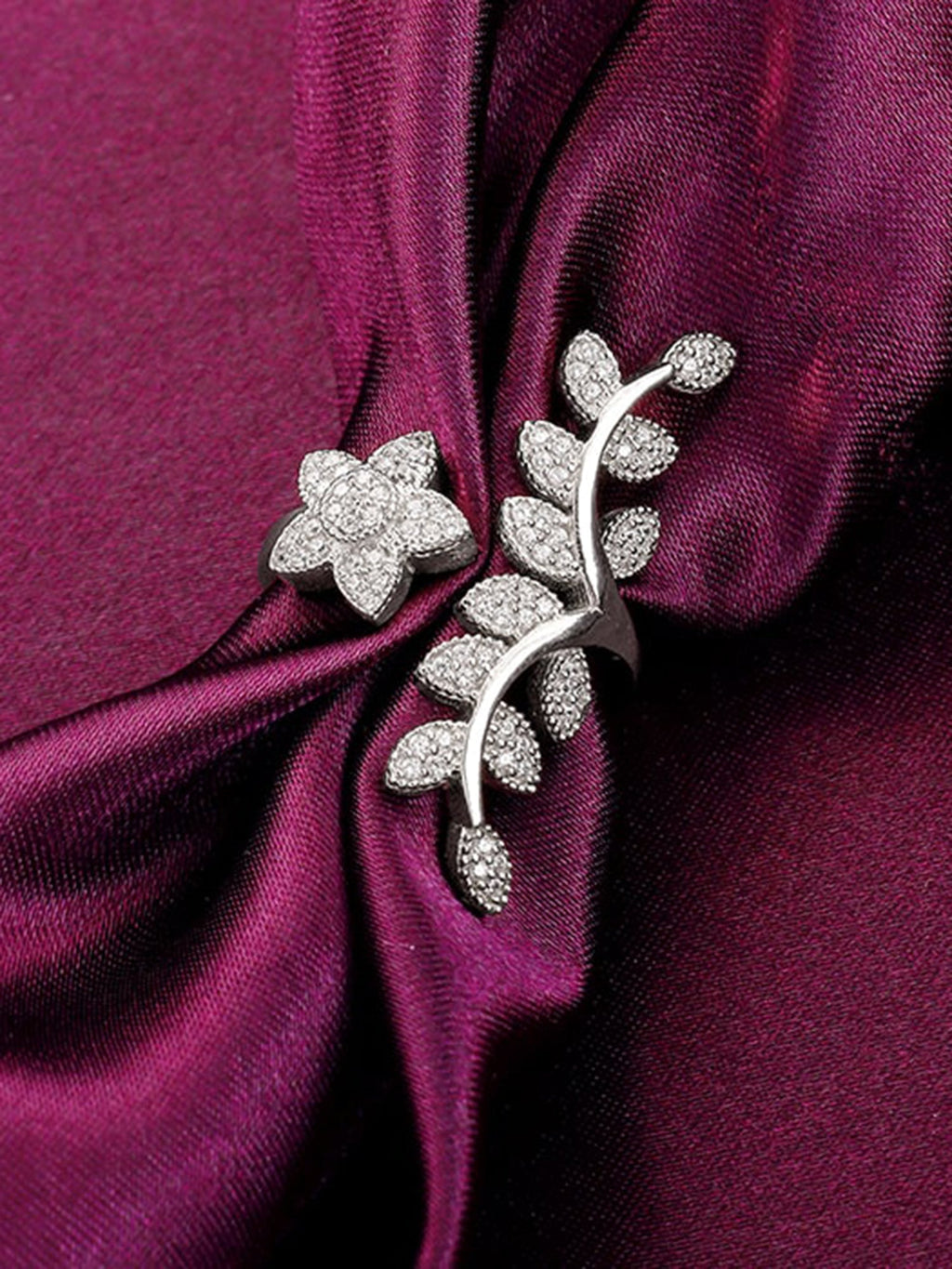 Silver Leaf Statement Ring