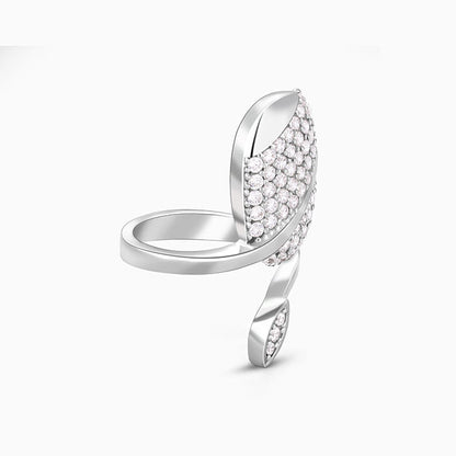 Silver Mystical Snake Nail Ring