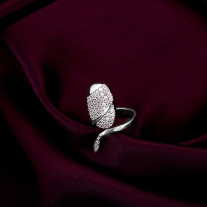 Silver Mystical Snake Nail Ring