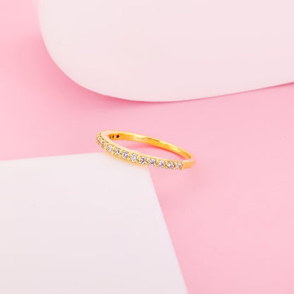 Golden Surrounded By Sparkles Ring