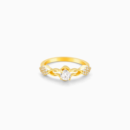 Golden Sparkling Path Ring