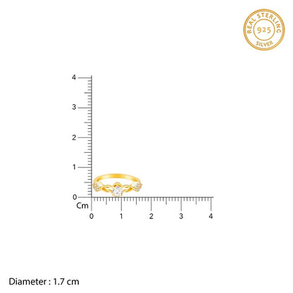 Golden Sparkling Path Ring