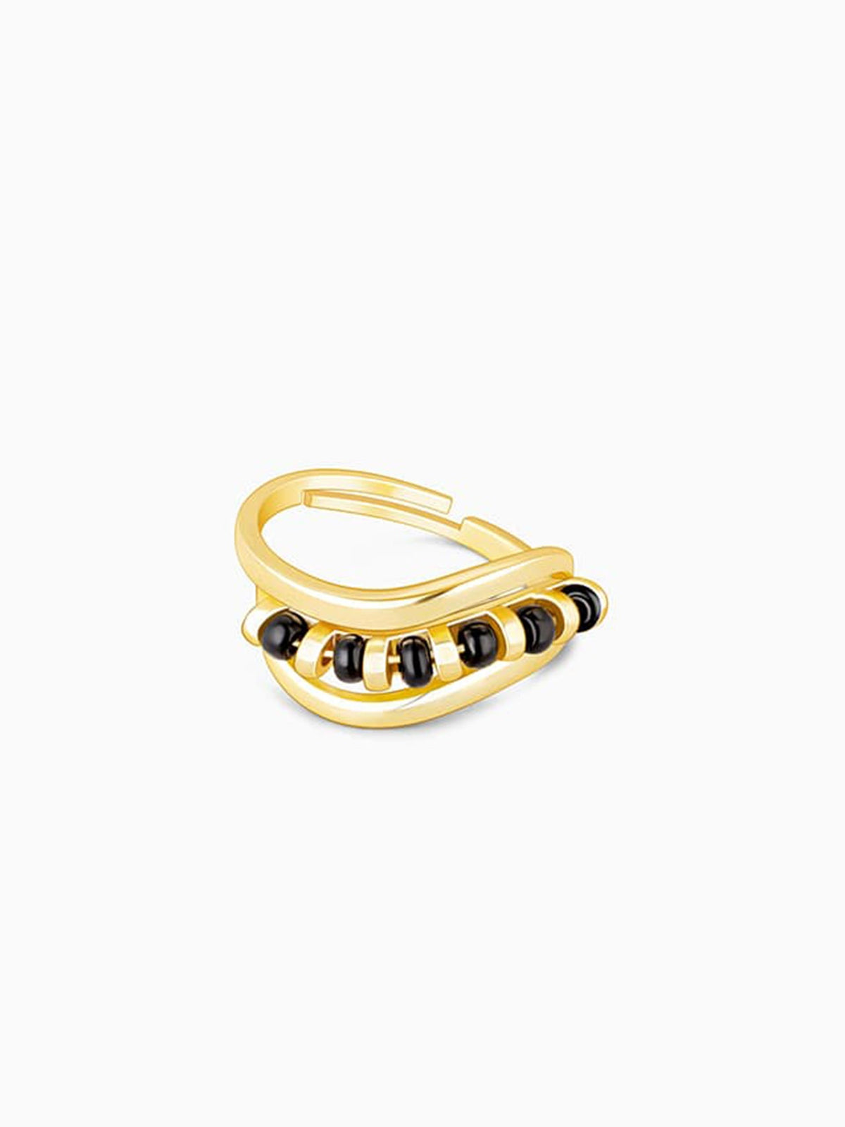 Golden Waves of Love Mangalsutra Ring