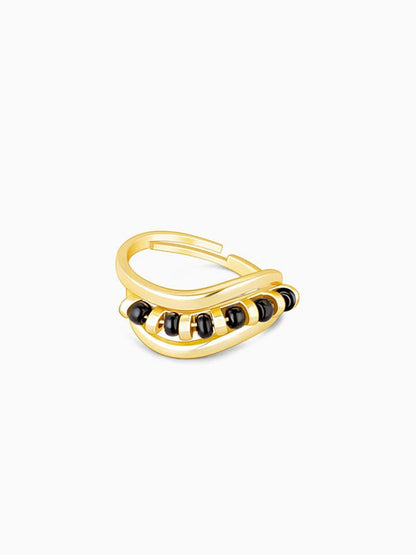 Golden Waves of Love Mangalsutra Ring