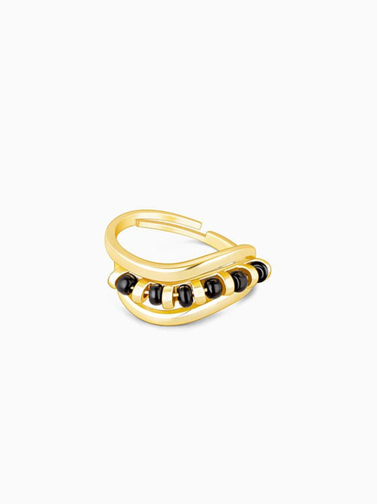Golden Waves of Love Mangalsutra Ring