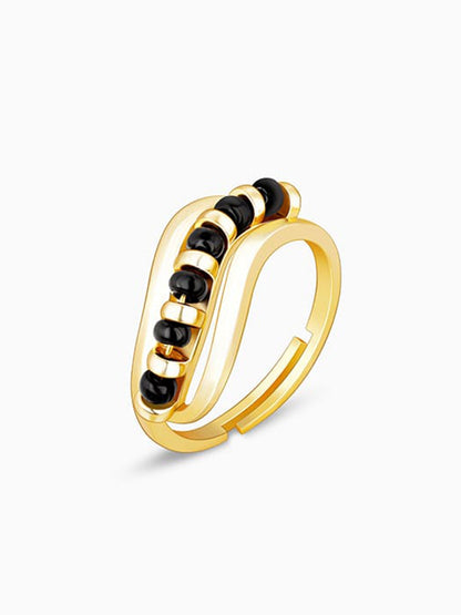 Golden Waves of Love Mangalsutra Ring
