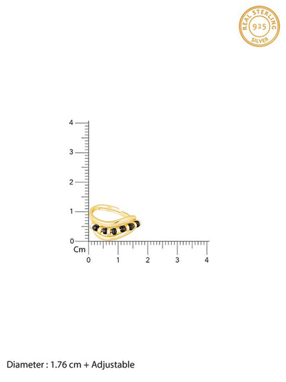 Golden Waves of Love Mangalsutra Ring