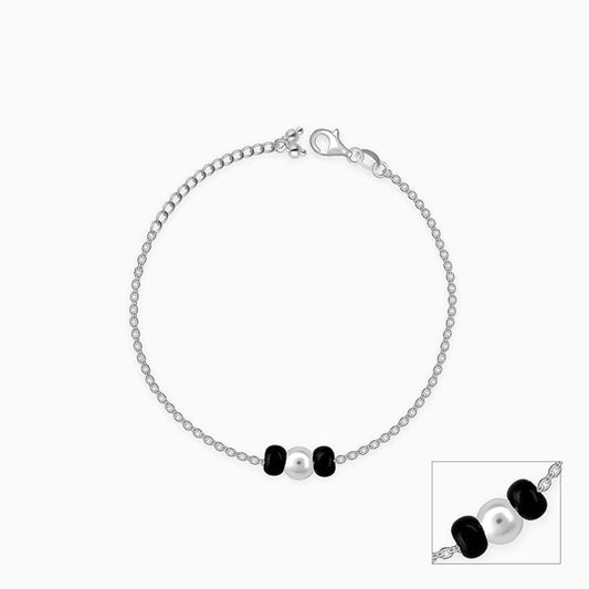 Silver Delight Beads Kids Anklet