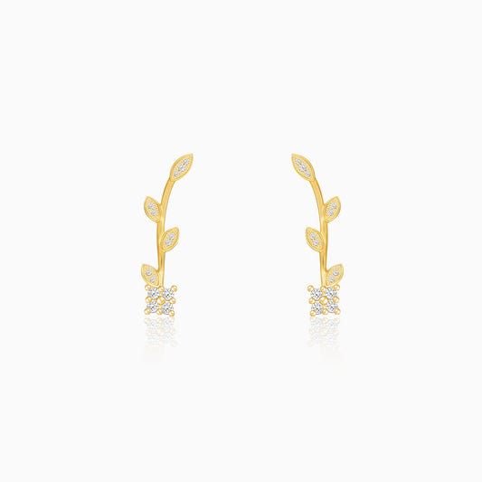 Golden Twig Sparkle Earrings