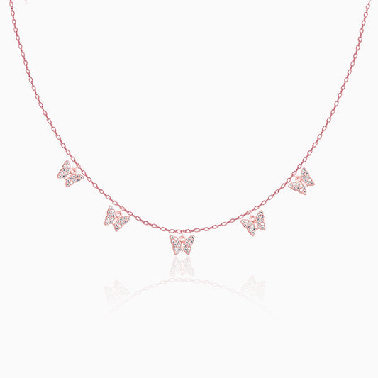 Anushka Sharma Rose Gold Wavering Wings Butterfly Necklace