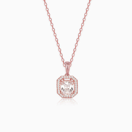 Rose Gold Mystique Romance Pendant With Link Chain